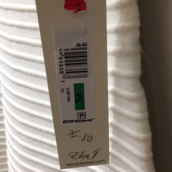 Eliza J Mesh Knit Long Sleeve Dress Petite Large - Picture 5 of 8